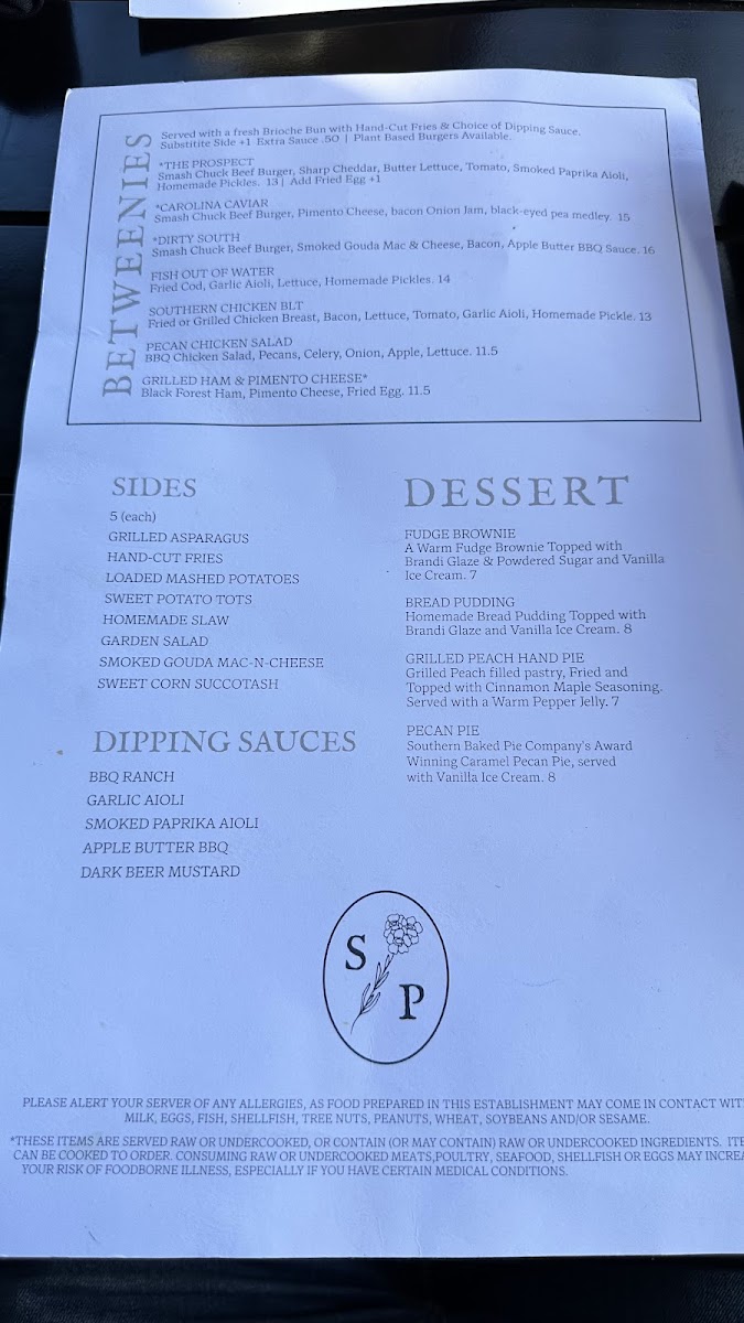 Menu Southern Prospect-1